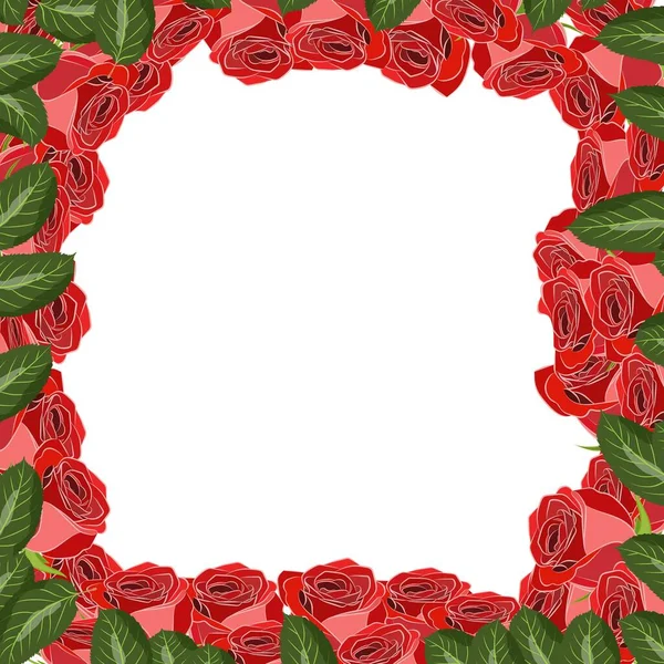 Son moda güller düğün davetiyesi posteri, çiçek desenli vektör kartınızı saklayın. Yanında güzel kırmızı ve kırmızı güller ve yapraklar olsun..