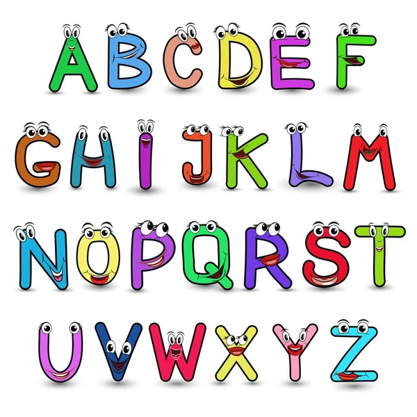 Σύνολο Διανυσματικό Αλφάβητο Αστείο Στυλ Κινουμένων Σχεδίων Χέρι Που Γραμματοσειρά Royalty Free Διανύσματα Αρχείου