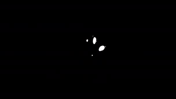 Animación de dibujos animados de humo de una explosión sobre un fondo negro en formato 4K. Superposición de canal alfa, animación en bucle — Vídeos de Stock