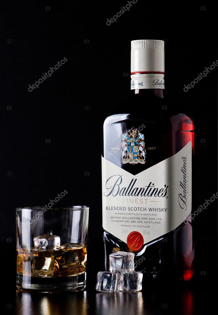 READING,ENGLAND-MARCH 28,2016:Ballantine's is the world's second highest selling scotch whisky, produced by Pernod Ricard in Dumbarton, Scotland