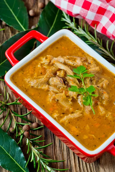 Sopa de tripa de carne — Fotografia de Stock