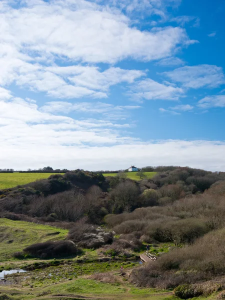 Vista da bela paisagem a Península do Lagarto, areia Kennack, Cornwall, uk . — Fotografia de Stock