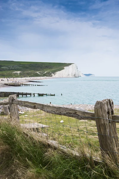 South Downs East Sussex'deki / daki yedi kız kardeş kayalıklarla — Stok fotoğraf