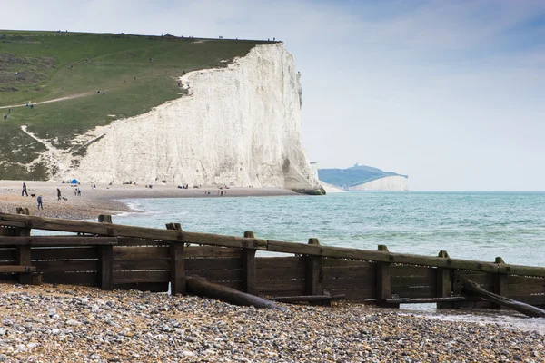 South Downs East Sussex'deki / daki yedi kız kardeş kayalıklarla — Stok fotoğraf