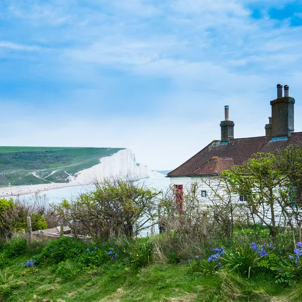 Seven Sisters Cliffs South Downs East Sussex Towns Seaford Eastbourne — Stock Photo, Image