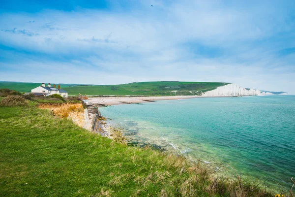 Seven Sisters Cliffs South Downs East Sussex Entre Cidades Seaford — Fotografia de Stock