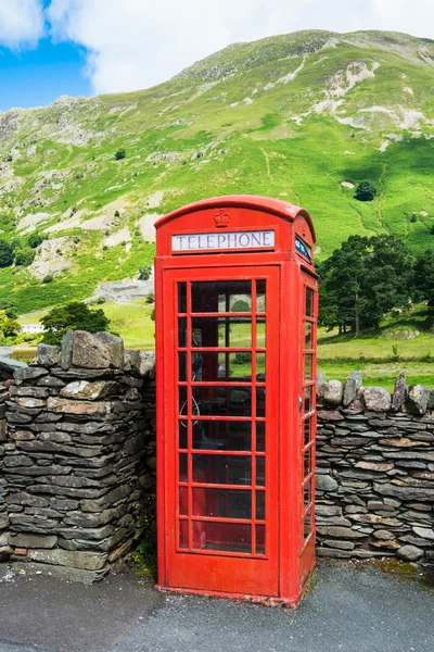 Caixa Telefone Vermelho Lake District — Fotografia de Stock