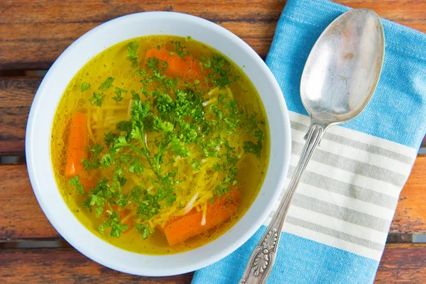 Polish chicken soup — Stok fotoğraf