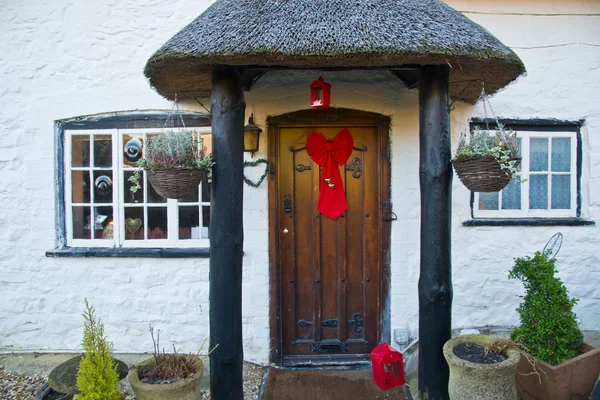 Christmas front house — Stock Photo, Image