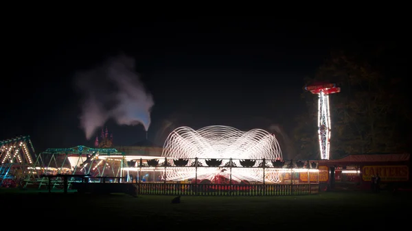 Fun fair at night — Stock Photo, Image