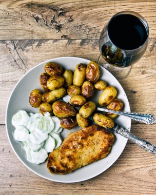 şnitzel ile patates