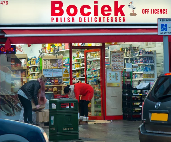 Bociek pulir delicatessen en Londres — Foto de Stock