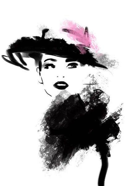 Siyah Afrikalı kadın resim yapıyor.