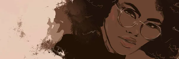 Moda Afrikalı Afro Kadın Afişi