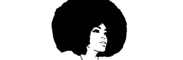 Preto Afro Rainha Com Grande Afro — Fotografia de Stock