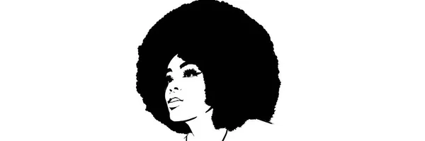 Fekete Afro Királynő Nagy Afro — Stock Fotó