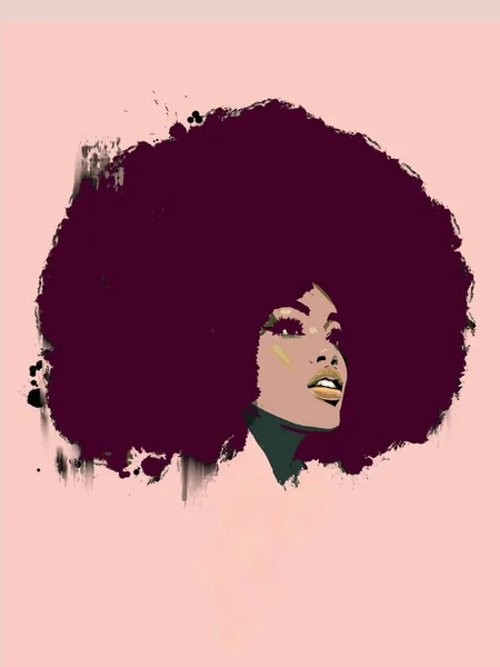 アフリカ系黒人女性の抽象画 — ストック写真
