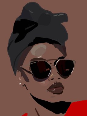 Sanat siyah Afrikalı kadın soyut