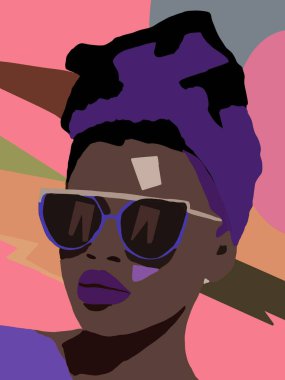 Sanat siyah Afrikalı kadın soyut