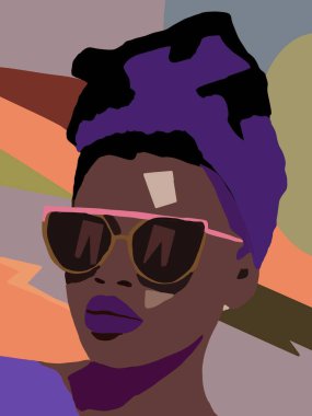 Sanat siyah Afrikalı kadın soyut