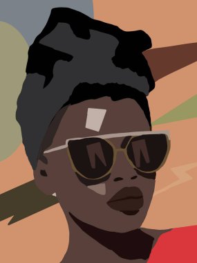 Sanat siyah Afrikalı kadın soyut