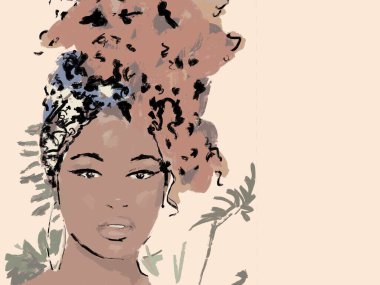 Kafasını sarmalayan kadın. 