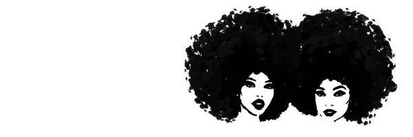 Zwarte Vrouw Met Afro Haar — Stockfoto