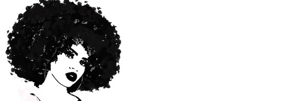Black Woman Afro Hair — Stock Photo, Image