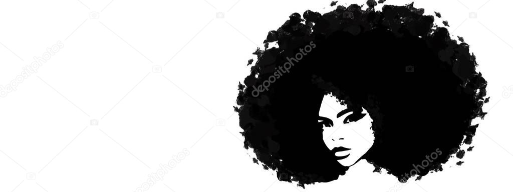 Black woman with afro hair