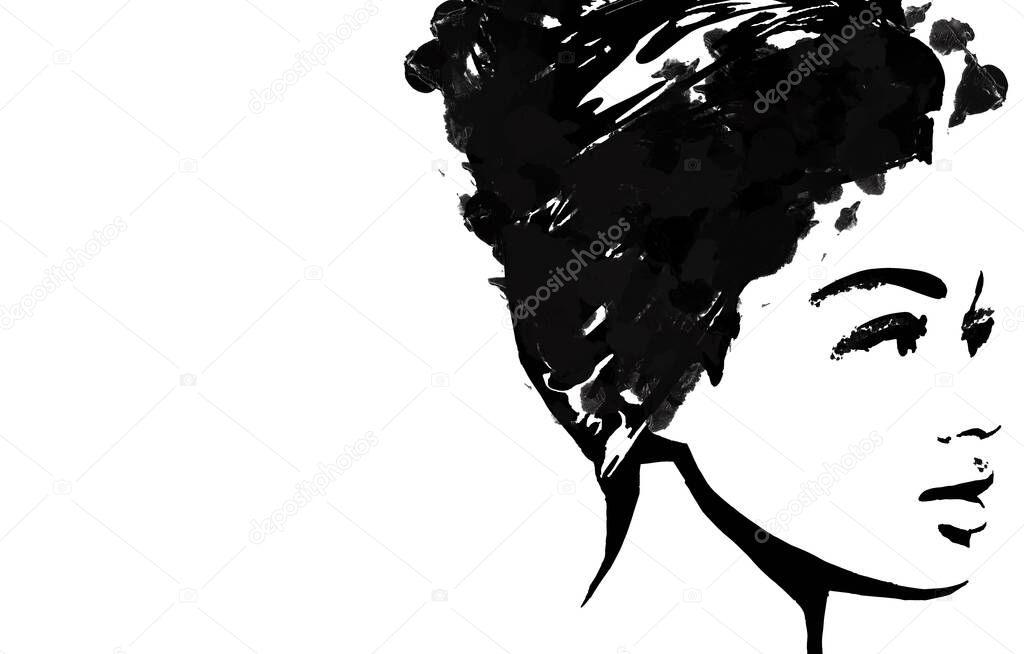 Black woman with afro hair