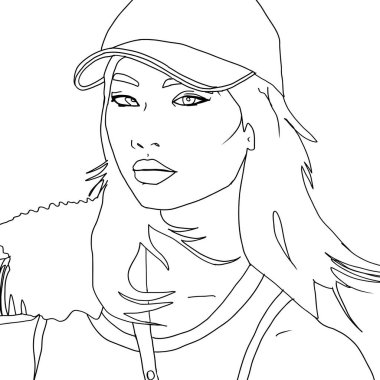 Güzel moda kadın illüstrasyon 