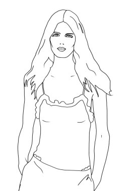 Güzel moda kadın illüstrasyon 