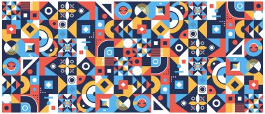 Renkli soyut geometrik şekil mozaik arkaplan
