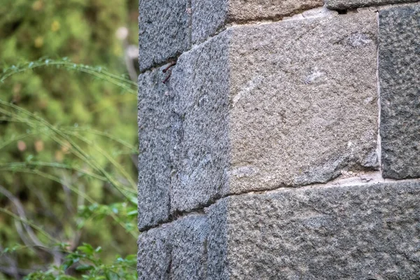 Backgrounds of the old fortress wall. Ancient historic Genoese castle or fortress