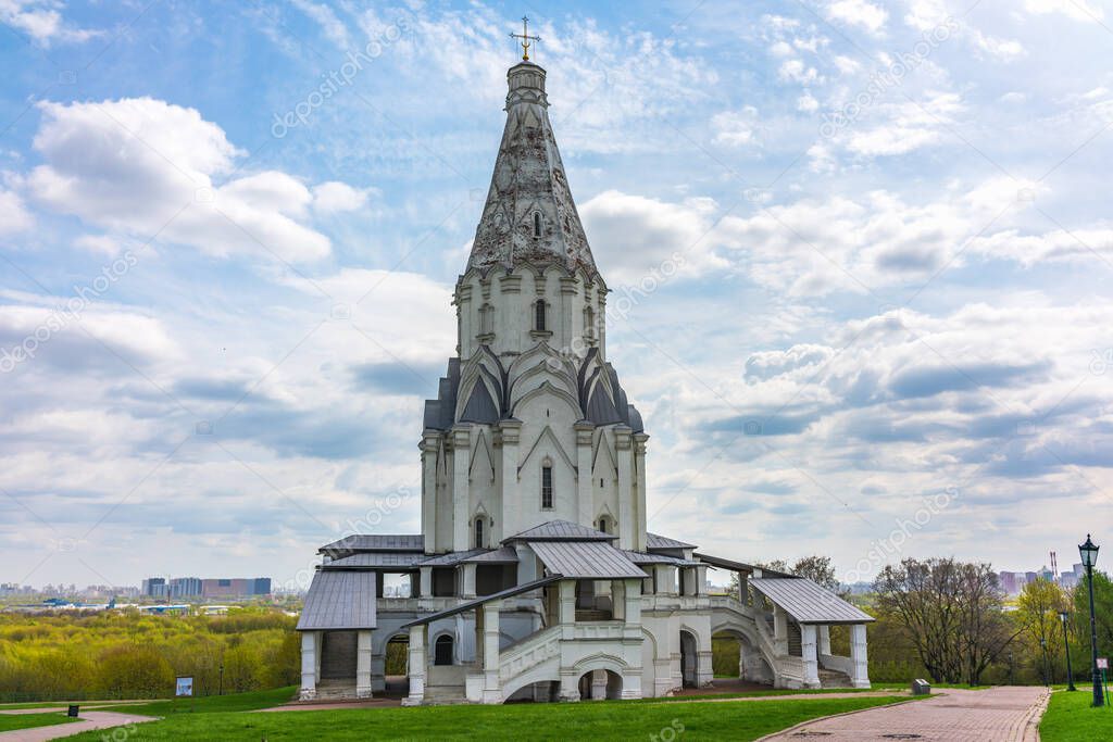 Church of the Ascension in Kolomenskoye, Moscow, Russia. UNESCO World Heritage Site, since 1994