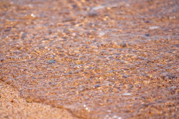 Vague Douce Mer Sur Plage Sable Fin Vague Mer Sable — Photo