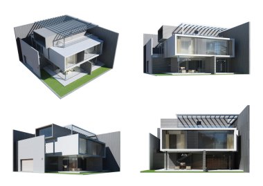 Farklı bakış açıları modern evde