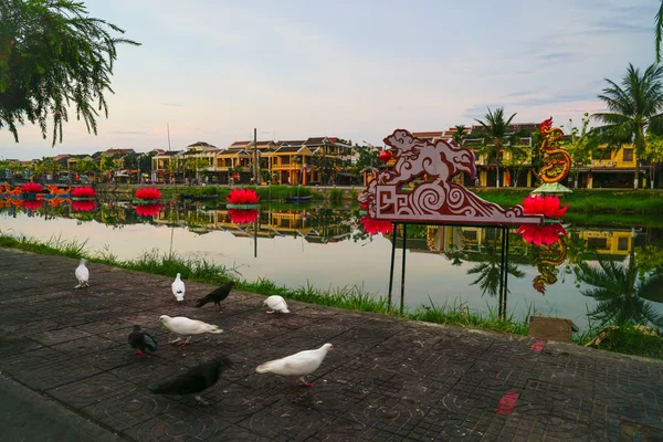 Hoi An Ancient town, Vietnam en una mañana —  Fotos de Stock