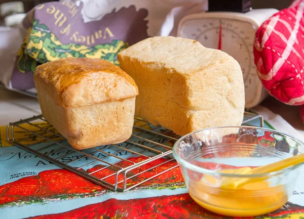 Domowy chleb biały — Zdjęcie stockowe