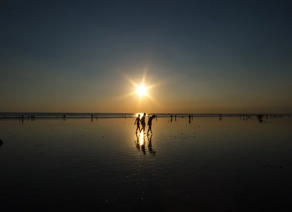 Sunset at Kuta beach — Stock Photo, Image