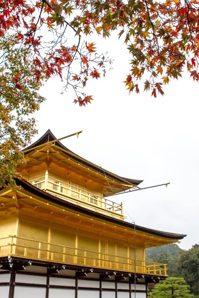 Golden περίπτερο στο Kinkakuji Ναό, Κιότο της Ιαπωνίας — Φωτογραφία Αρχείου