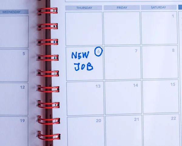 Reminder to start new job — Stock Photo, Image