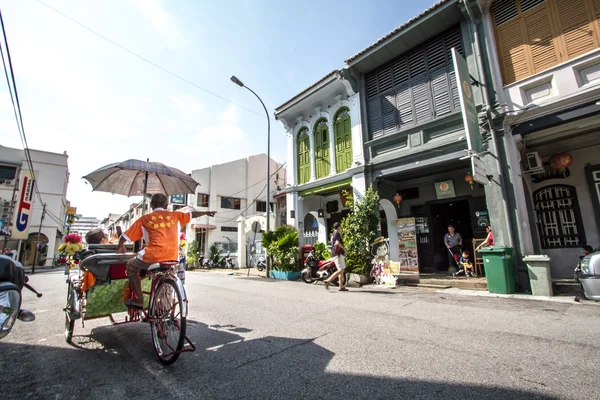 Rickshaw a Georgetown, Penang, Malesia — Foto Stock