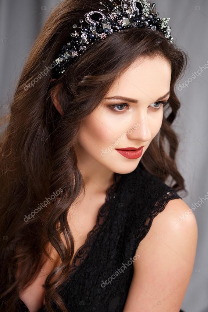 Elegant Young Woman With Perfect Makeup