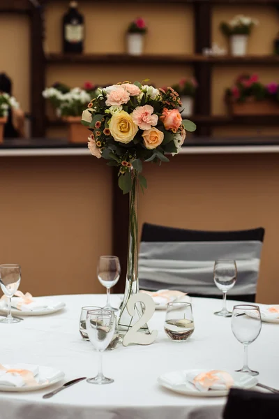 Decor of a wedding table