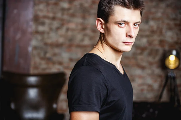 Close-up portrait of gorgeous young man — Stock Photo, Image