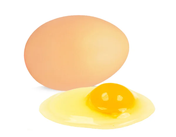 Eggs and egg yolk — Stock Photo, Image