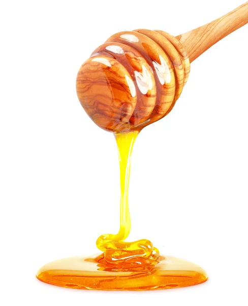 Honig tropft isoliert — Stockfoto