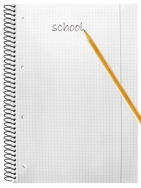 Caderno e lápis — Fotografia de Stock
