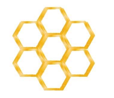 Bal peteği beyaz arkaplanda izole edildi